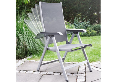 Kettler Basic Plus Advantage Gartenstuhl Hochlehner - Silber/Anthrazit