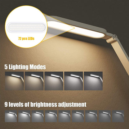 JKSWT Schreibtischlampe HD20203, dimmbare LED Tischlampe mit Touch