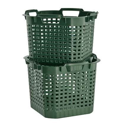 BURI Erntekorb 25L Gartenkorb Set - 10x Grün lebensmittelecht