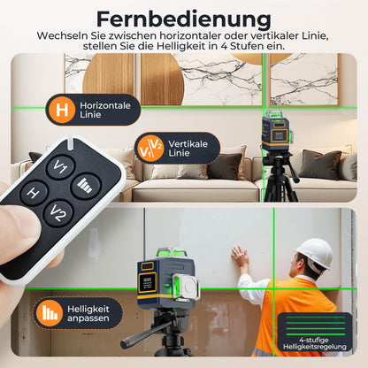 CIGMAN Kreuzlinienlaser CM-701 3x360° grün selbstnivellierend