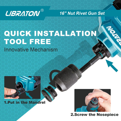 Libraton Nietmutternzange 16 Zoll Set - Doppelgriff