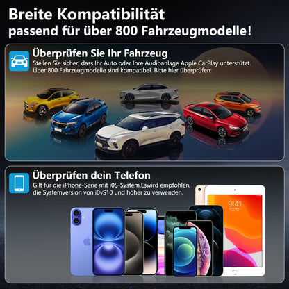 Universal CarPlay Wireless Adapter für iPhone – Wired zu Wireless