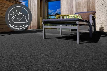 Misento Kunstrasen Teppich Outdoor 400 x 300 cm Anthrazit wetterfest