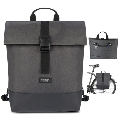 LARKSON Tammo Bike Fahrradtasche & Rucksack 2 in 1 Anthrazit