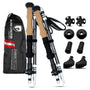 ALPIN LOACKER Trekkingstöcke faltbar Carbon - Korkgriff 115-135 cm. Schwarze Gehhilfe für Stabilität beim Trekking.