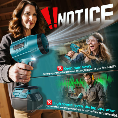 Ecarke Akku-Gebläse Laubbläser für Makita 18V, bürstenlos, 60 m/s