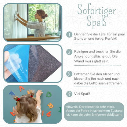 Mithreel Magnettafel Kinder Bogenform – Sandfarben 120x60cm