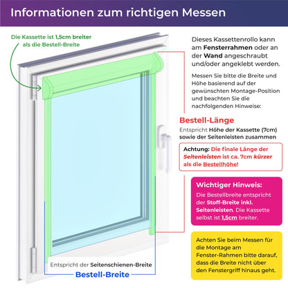 SchattenFreude Thermo-Rollo mit Kassette nach Mass, schwarz