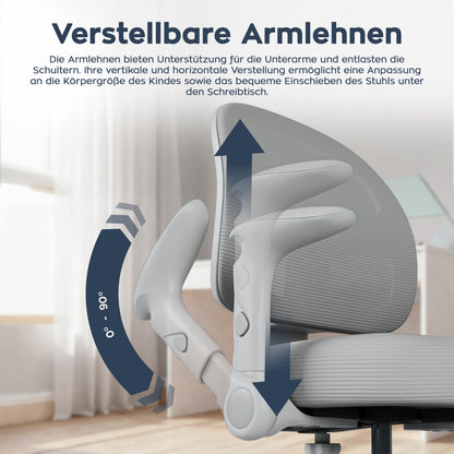 MARK ADLER Junior 5.0 Kinderschreibtischstuhl ergonomisch grau
