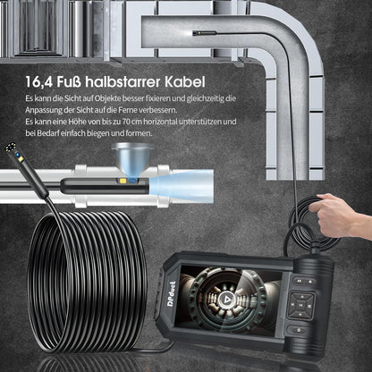 DPduct Endoskopkamera HD808B-10M Dual Lens mit Licht, 10 m, schwarz