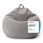 Lumaland Comfort Line Sitzsack | Bodenkissen 120L Hellgrau. Großes, formbares Kissen für flexibles Sitzen und Entspannen.