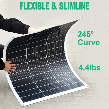 ECO-WORTHY 130W 12V Flexibles Solarpanel - Monokristallin