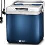tillvex Kühlbox elektrisch, blau, 32L Fassungsvermögen. Kühlt und wärmt Getränke/Speisen mit 230V/12V mobil oder zuhause.