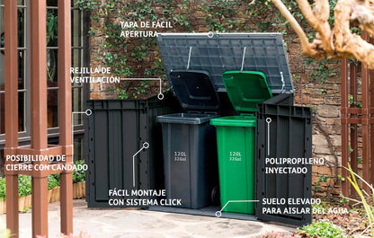 Keter Store it Out Nova Gartenschuppen Kunststoff 880 l dunkelgrau