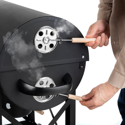 LEHMANN Holzkohlegrill LGACG-1935 Grillwagen mit Deckel und Rädern