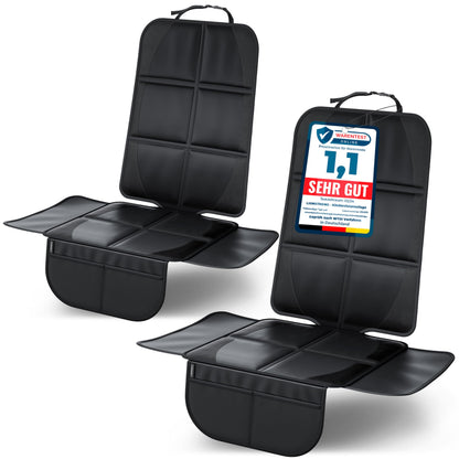 LIONSTRONG Kindersitzunterlage Autositzschoner ISOFIX, 2 Stück, schwarz, wasserabweisendes Polyester