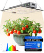 Plug & Grow LED Pflanzenlampe Vollspektrum mit Timer - 120W, rechteckig, schwarz. Beleuchtet Pflanzen indoor mit Timerfunktion.