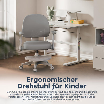 MARK ADLER Junior 5.0 Kinderschreibtischstuhl ergonomisch grau