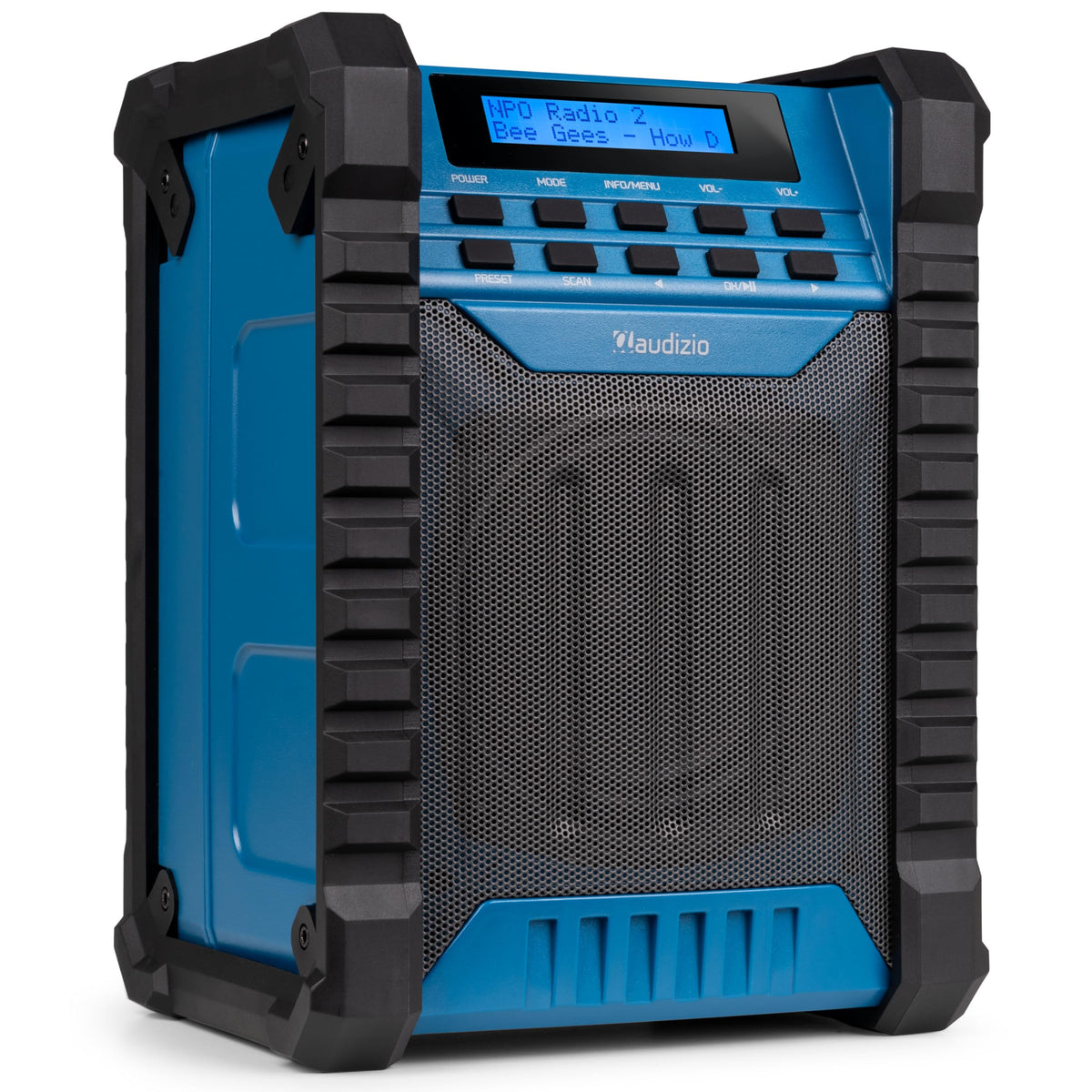 Audizio Jobsite Baustellenradio DAB+ mit Bluetooth, Akku und IP54 – kompaktes Gehäuse mit Tragegriff