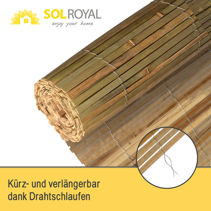 Sol Royal Bambus-Sichtschutz B89 160x600 cm für Balkon und Garten