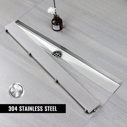 sunrik Duschrinne 80 cm Befliesbar – extra flach Edelstahl