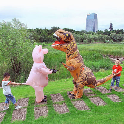JASHKE Aufblasbares T-Rex Kostüm Dinosaurier Anzug für Erwachsene
