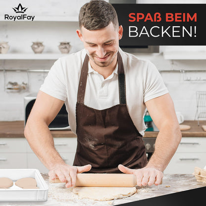 RoyalFay Pizzaballenbox 3er Set Gärbox 30x40x8 cm mit Deckel, weiss