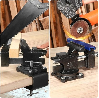 Mehrzweck-Tischschraubstock drehbar 270° - 110mm Spannweite
