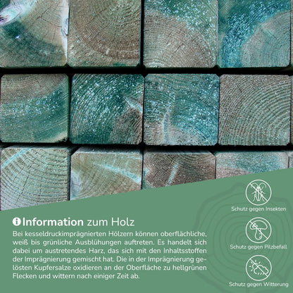 BELKO Holzkomposter 480 l Stecksystem Bausatz kesseldruckimprägniert