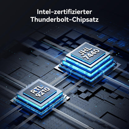 ANYOYO M.2 NVMe SSD Gehäuse 40Gbps - Thunderbolt, Lüfter