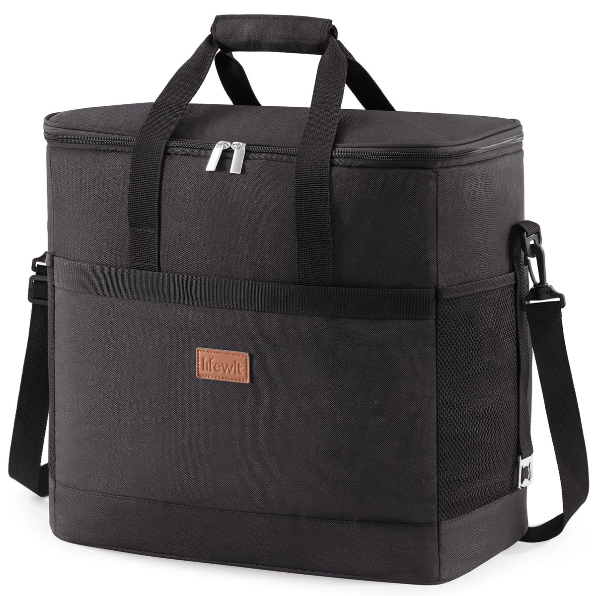 Lifewit Kühltasche 40 L, faltbare Thermotasche für Picknick, schwarz