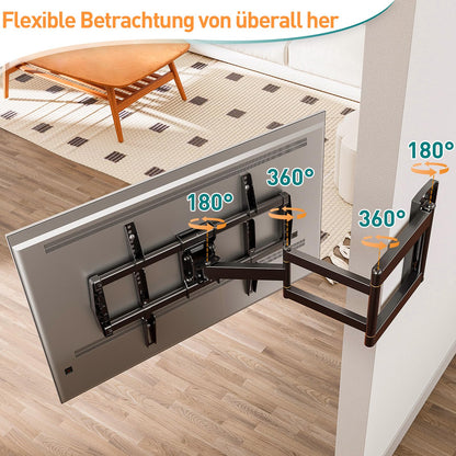 ELIVED EV3038 Vollbewegliche TV-Wandhalterung Langarm 42-75 Zoll