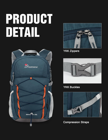 Mountaintop Wanderrucksack 25L Trekkingrucksack Outdoor Nebelblau