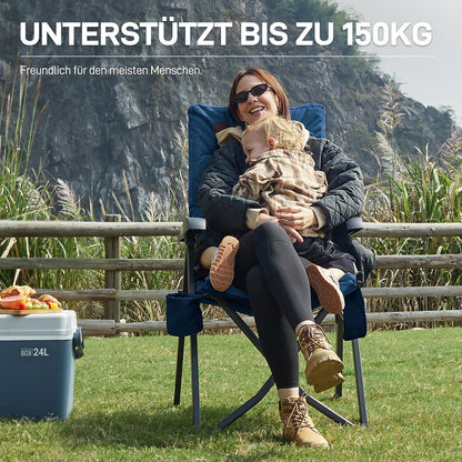 EVER ADVANCED Campingstuhl faltbar, 4-fach verstellbar, bis 150 kg