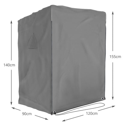 Sanzaro Strandkorb Schutzhülle 120 cm, wasserdicht, 600D Oxford, grau