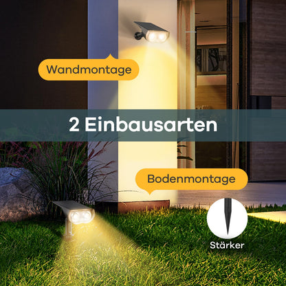 Linkind Solarstrahler Garten 800 lm, 3000 K warmweiss, IP65, 6 Stück
