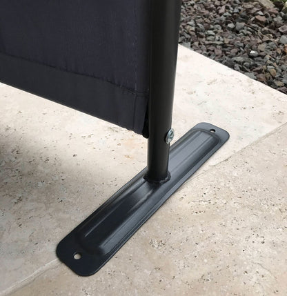 QUICK STAR Paravent 3-teilig Sichtschutz Raumteiler 170x165 cm grau