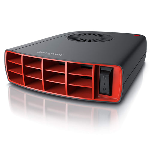 Brandson mobile Auto Heizung 1450W - 2 Heizlevel Heizlüfter. Kompaktes, schwarzes Gerät für Wärme und Entfrostung im Auto.