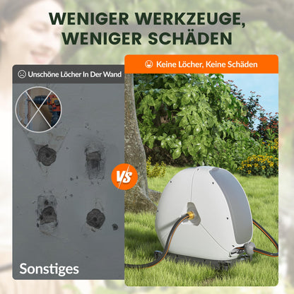 Giraffe Tools Schlauchtrommel NW30 ausziehbar, 30 m, Bodenmontage