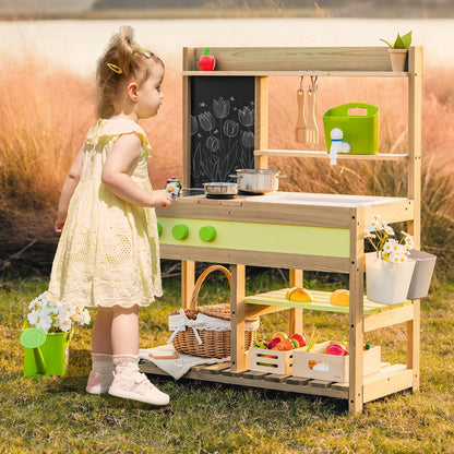 Gaint Bean Matschküche Kinder Outdoor Holz Spüle – Naturholz