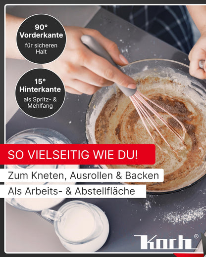Koch Arbeitsplatte Edelstahl 40 x 30 cm, Schneidebrett & Knetbrett