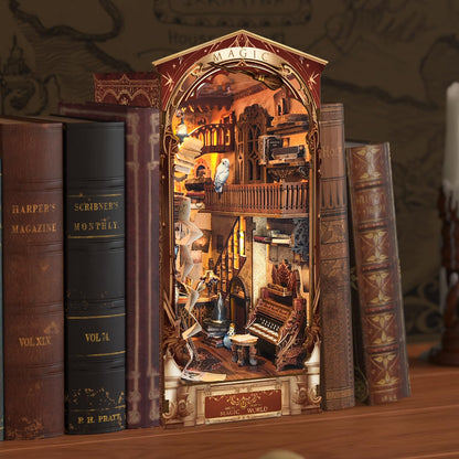 RONSTONE Book Nook Magische Welt DIY Miniaturhaus mit LED-Licht