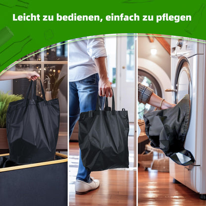SYLANDO Pfandflaschen-Sammelbehälter 140 L mit Deckel, dunkelgrau