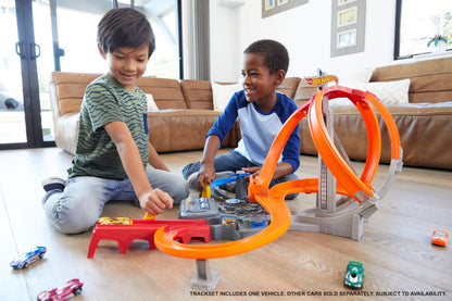 Hot Wheels Mega Crash Superbahn Autorennbahn mit Looping - CDL45