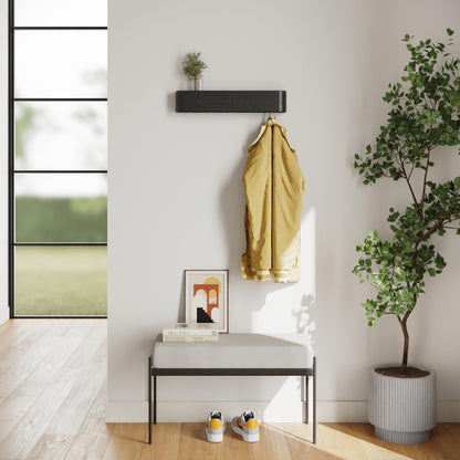 Kazai Toke moderne Wandgarderobe - Echtholzfurnier Eiche schwarz