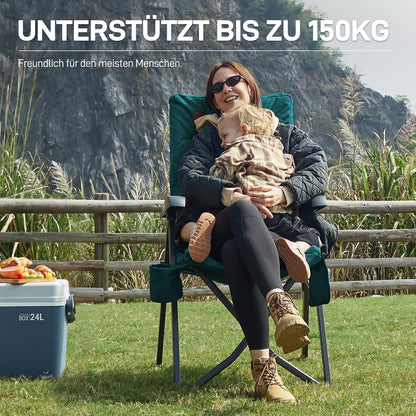 EVER ADVANCED Campingstuhl faltbar, 4-fach verstellbar, bis 150 kg