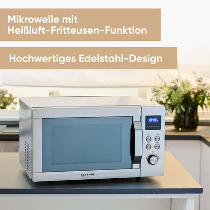SEVERIN Crispy Wave 4-in-1 Mikrowelle – 25L Silber MW 7982