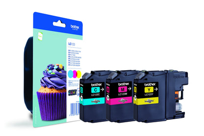 Brother LC-123RBWBP Tintenpatrone Rainbow Blister Cyan/Magenta/Gelb