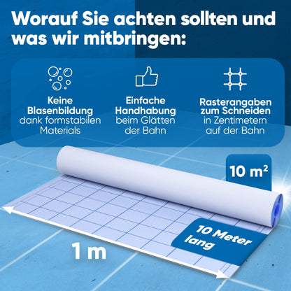 Bauhandel24 Abdichtungsbahn D11 für Dusche & Bad 10m²