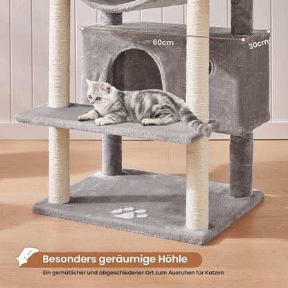 MSmask Kratzbaum gross XXL für grosse Katzen - Hellgrau